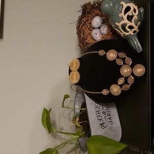 Necklace and earrings gold tone Charming Charlie